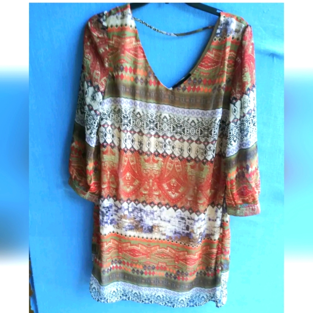 Anna Grace Women's Size Large L Boho Dress A2
